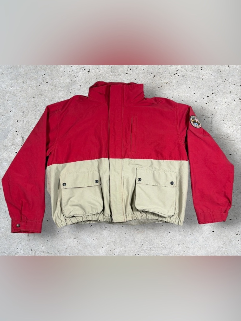 POLO RALPH COOKIE SPORTSMAN WINDBREAKER XL COLORBLOCK STADIUM P WING
